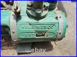 1902 Original Hyde Bath Iron Works Maine Marine Windlass Steam Engine 2 cyl