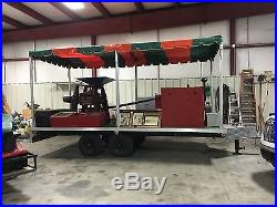 1910 Galloway 7 1/2 H. P. Hit and Miss Engine and Grist Mill with Trailer & Canopy