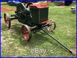 1912 Fairbanks Morse Type H 6 HP Hit Miss Steam Gas Tractor Engine Cart