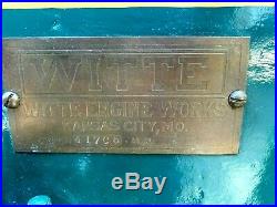 1919 Vintage Witte Hit and Miss Engine 2 HP