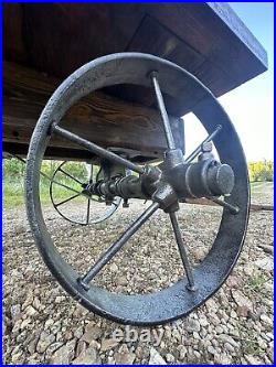 1920s Rebuilt Hit & Miss Engine Truck/ Cart Cast Iron Hardware Display