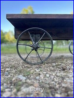 1920s Rebuilt Hit & Miss Engine Truck/ Cart Cast Iron Hardware Display