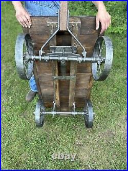 1920s Rebuilt Hit & Miss Engine Truck/ Cart Cast Iron Hardware Display