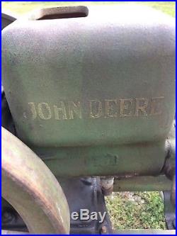 1925 John Deere Model E Hit And Miss Engine 1 1/2 Hp Motor Antique ORIGINAL RUNS