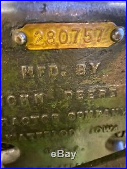 1928 John Deere 6 HP hit & miss engine