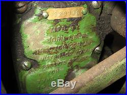 1934 JOHN DEERE TYPE E HIT'N MISS 1.5 HP 600 RPM STATIONARY ENGINE. CAN SHIP