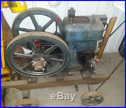 1 1/2 2 hp Hercules, Economy, Jeager Type S hit miss engine, with cart