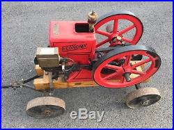 1 1/2 ECONOMY HIT & MISS GAS ENGINE. Running Engine, Great Condition