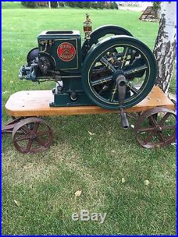 1 1/2 HP Fuller and Johnson Antique Stationary Gas Hit And Miss Engine