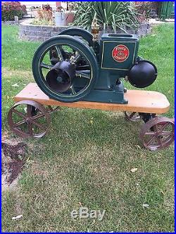 1 1/2 HP Fuller and Johnson Antique Stationary Gas Hit And Miss Engine