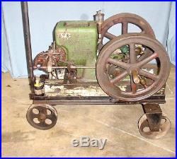 1 1/2 hp Fuller & Johnson Hit Miss Gas Engine With Cart
