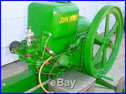 1 1/2 hp John Deere Hit Miss Gas Engine Spark Plug Model With Correct Cart