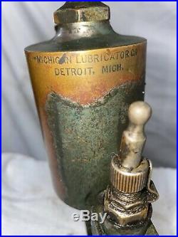 1/2 PINT Michigan Lubricator Gas Engine Cylinder Oiler Hit Miss Steam Brass 1/2