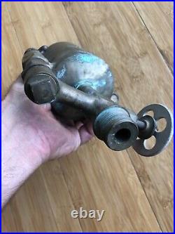 1 Pint Powell Gas Engine Cylinder Oiler Hit Miss Antique Steam Brass Bessemer