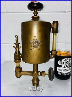 1 Quart Powell Boson Gas Engine Cylinder Oiler Hit Miss Antique Steam Brass