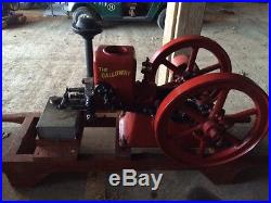 2 1/4hp Galloway hit & miss gas engine. Hopper cooled antique motor