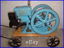 2 HP JAEGER Hit Miss Gas Engine With Cart Completely Restored and Correct
