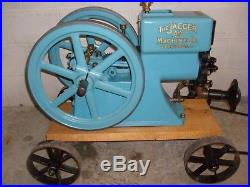 2 HP JAEGER Hit Miss Gas Engine With Cart Completely Restored and Correct