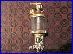 2 Old Brass Grease cups 1 Lavigne Oiler for Hit and Miss Engine