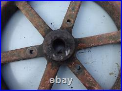 2hp Upright Bessemer Engine Flywheel Hit Miss Oilfield Original Vertical