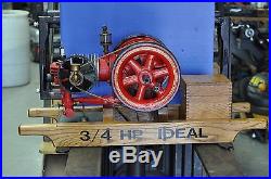 3/4 HP Ideal Antique Stationary Gas Hit And Miss Engine