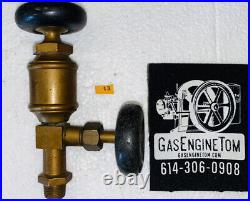 3/8 Brass Drip Oiler Wooden Knob Antique Vintage Hit Miss Gas Engine Steampunk