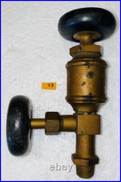 3/8 Brass Drip Oiler Wooden Knob Antique Vintage Hit Miss Gas Engine Steampunk