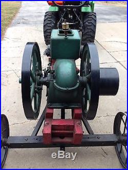 4 1/2 Hp Simplicity Hit Miss Gas Engine Steam Magneto Oiler Steel Wheel Cart