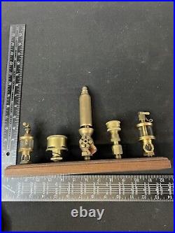 (5) VTG Lunkenheimer Co. Powell Signal Valve Pumper Oiler Steam Engine Display