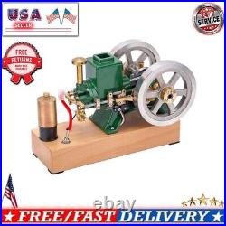 6cc Antique 4-Stroke Gas IC Engine Green Horizontal Stationary Engine with Stand