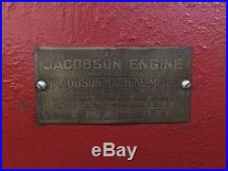 7hp Jacobson sideshaft hit & miss gas engine. Antique motor IHC Fairbanks