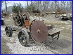 ANTIQUE 5 HP WITTE HIT & MISS ENGINE WITH SAW MILL