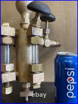 ANTIQUE Brass Detroit hydrostatic Lubricator Oiler 1/2PT Hit Miss Steam Engine