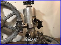 @ANTIQUE@ Detroit Lubricator Co Hit/Miss Steam Engine Brass Lubricator 1/3pt