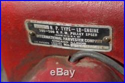 ANTIQUE INTERNATIONAL HARVESTER Type LB Hit & Miss Gas Engine 1-1/2 2-1/2 HP