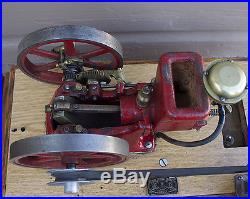 ANTIQUE Vintage Cast Iron & Brass Model Farm Gas Miniature Hit and Miss Engine