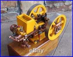 ANTIQUE Vintage Scale Cast Iron & Brass Miniature Model Hit and Miss Gas Engine