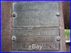 A 1922 John Deere Waterloo Boy 3HP Model H Hit & Miss Old Gas E Engine D B