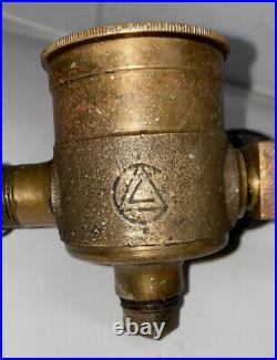 Acheson Brass Oil Cup Pump Handle Oiler Steam Line Hit Miss Engine