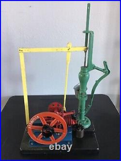Aermotor 8 Cycle Hit & Miss Gas Engine Scale Model with walking beam & pump