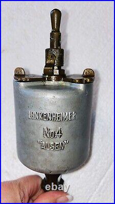 Aluminum Lunkenheimer ALSEN No. 4 OILER Railroad Hit Miss Engine Vintage Antique