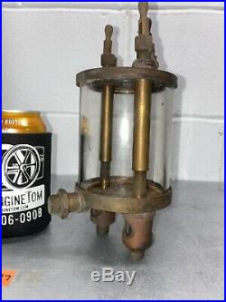 American Lubricator TRIPLE 3 Feed Oiler Hit Miss Gas Engine Antique Brass Steam