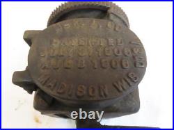 Antique 1906 Madison Kipp M. K. L Hit & Miss Steam Engine Oiler Ratchet Lubricator