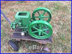 Antique 1 1/2 HP Hit Miss Flywheel Gas Engine Fuller & Johnson Model NB 2-1/2