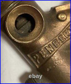 Antique 1/2 PENBERTHY INJECTOR 00 21 for Steam Engine Boiler Brass All Original