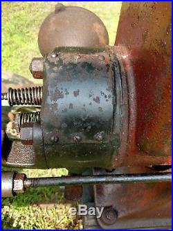 Antique 4 HP GRAY hit or miss Stationary engine with cart and saw rig
