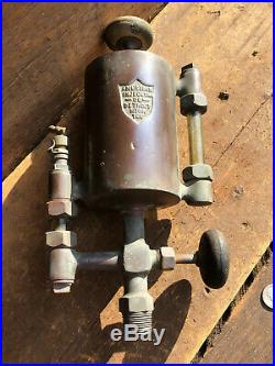 Antique AMERICAN INJ Lubricator Detriot Brass Oiler Hit Miss Steam Engine 1 Qt