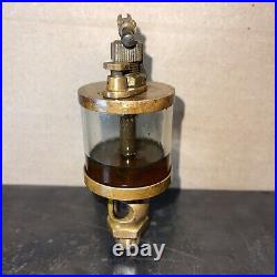 Antique American Injector 3/8 Brass Glass Drip Oiler Hit Miss Engine