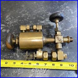 Antique Brass 1/3 PT Logan Lubricator Oiler 3/8 Hit Miss Steam Engine