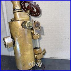Antique Brass 1 Pint Detroit Lubricator Oiler Hit Miss Steam Engine Parts